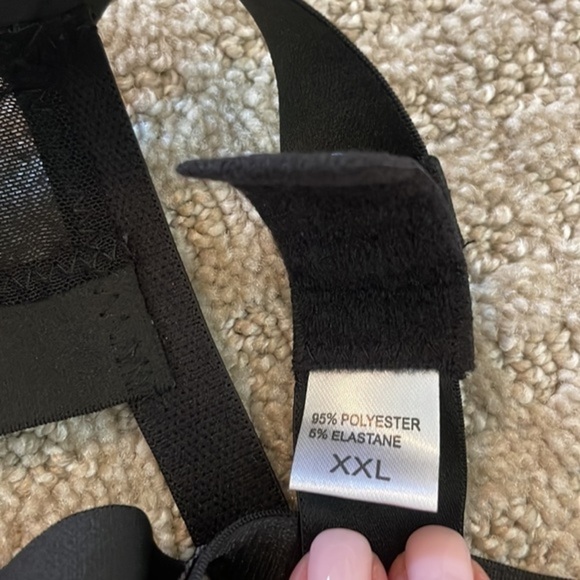 NWT - Kaei & Shi Black Sheer Garter 4 Piece Thong Lingerie Set - Picture 8 of 8